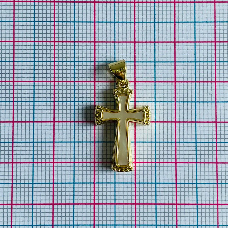 DIJE ✦ CRUZ EN RODIO 14*27 MM 2