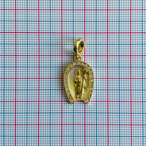 DIJE ✦ SAN BENITO EN RODIO 14*20 MM