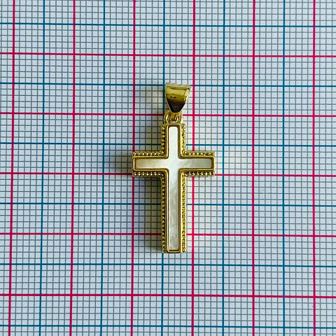 DIJE ✦ CRUZ EN RODIO 14*23 MM