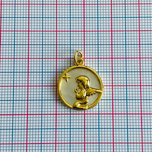 DIJE ✦ ANGEN EN RODIO 16*20 MM