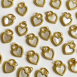 DIJE ✦ CORAZON EN RODIO 14*17 MM