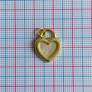 DIJE ✦ CORAZON EN RODIO 14*17 MM