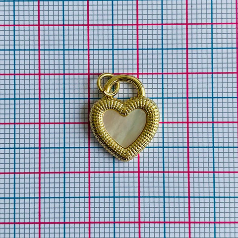 DIJE ✦ CORAZON EN RODIO 14*17 MM