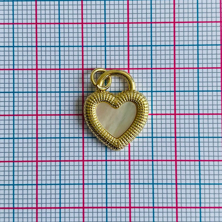 DIJE ✦ CORAZON EN RODIO 14*17 MM 2