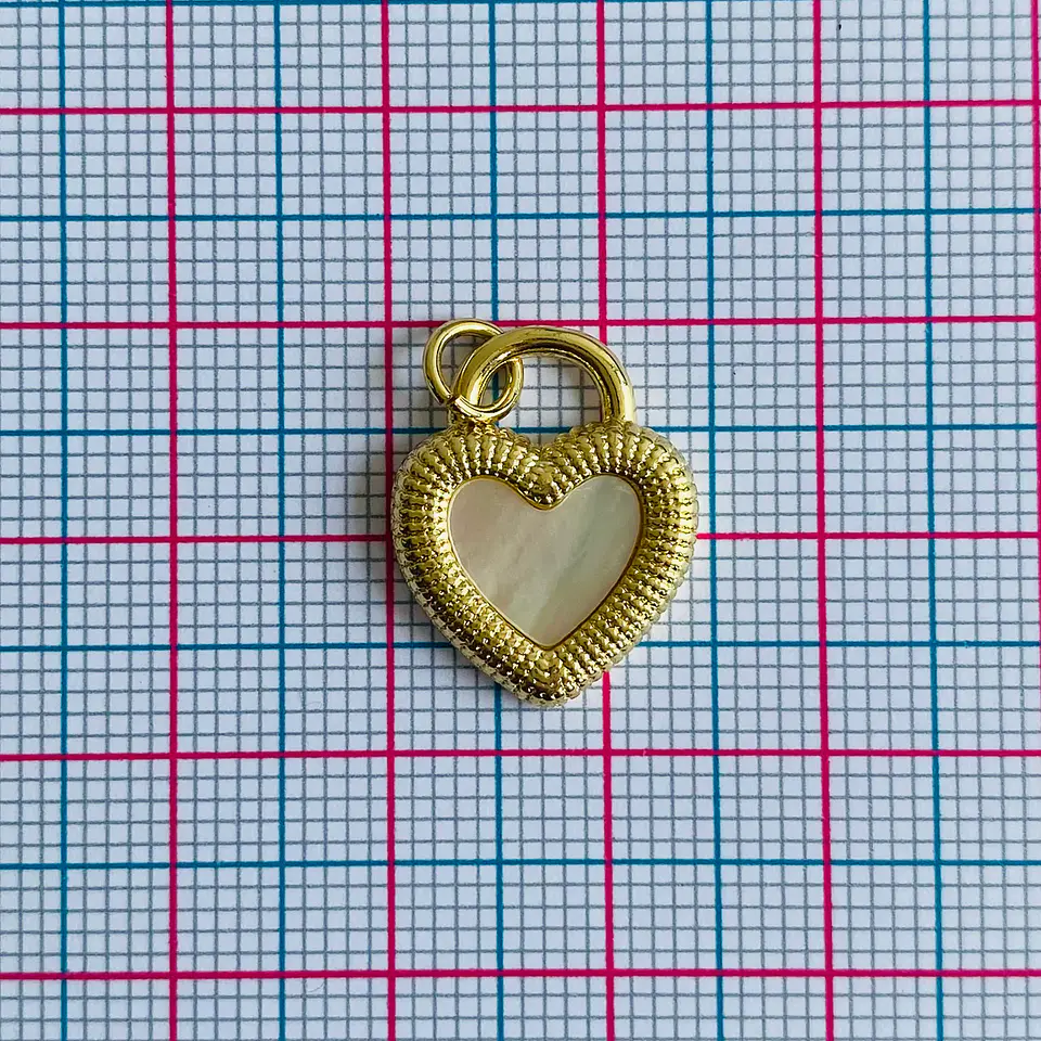 DIJE ✦ CORAZON EN RODIO 14*17 MM 2