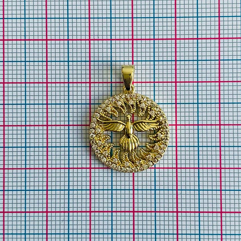 DIJE ✦ ESPIRITU SANTO EN RODIO 18*20 MM