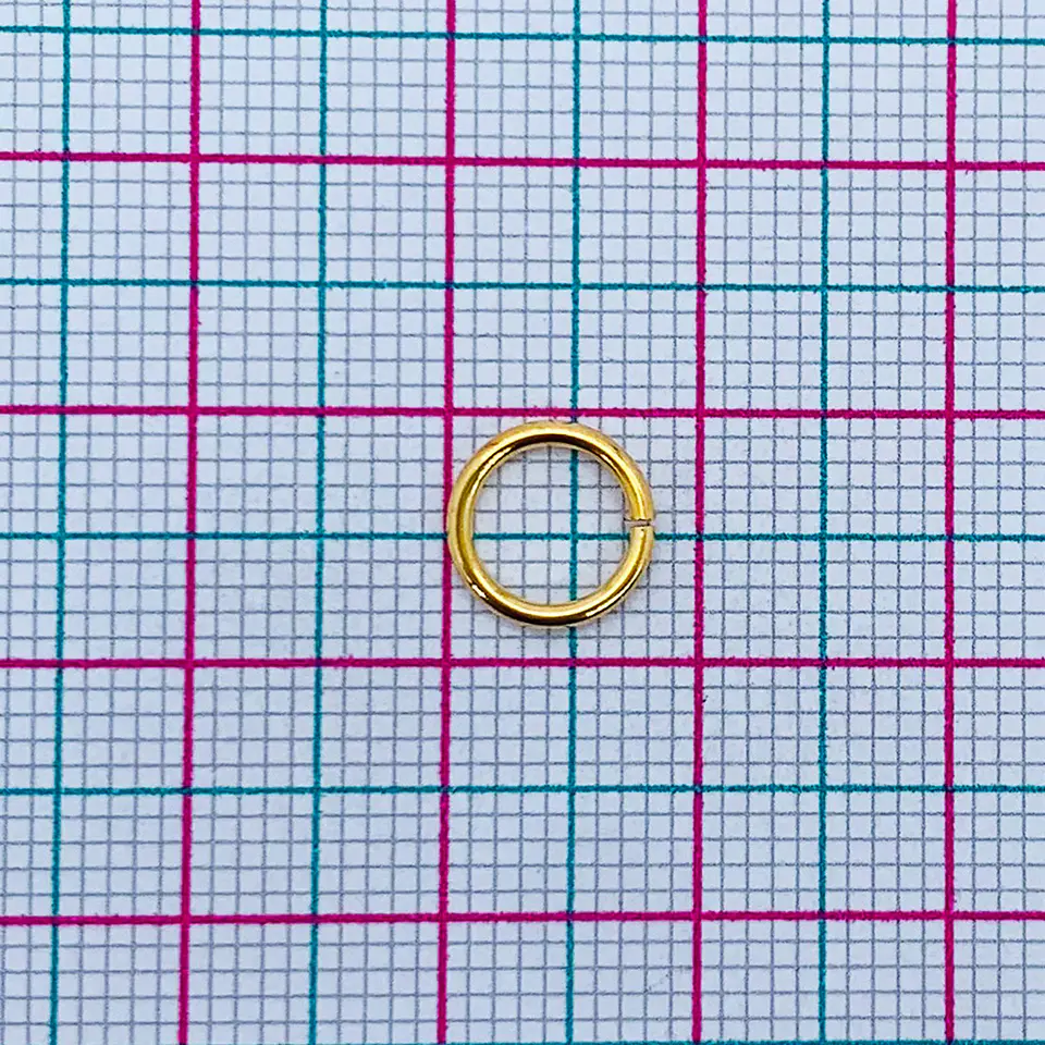 Argolla Gruesa • Baño de oro • 7x8 mm                   2