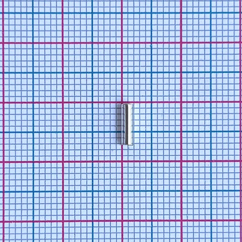 Canutillo de Vidrio Plateado • 2x7 mm