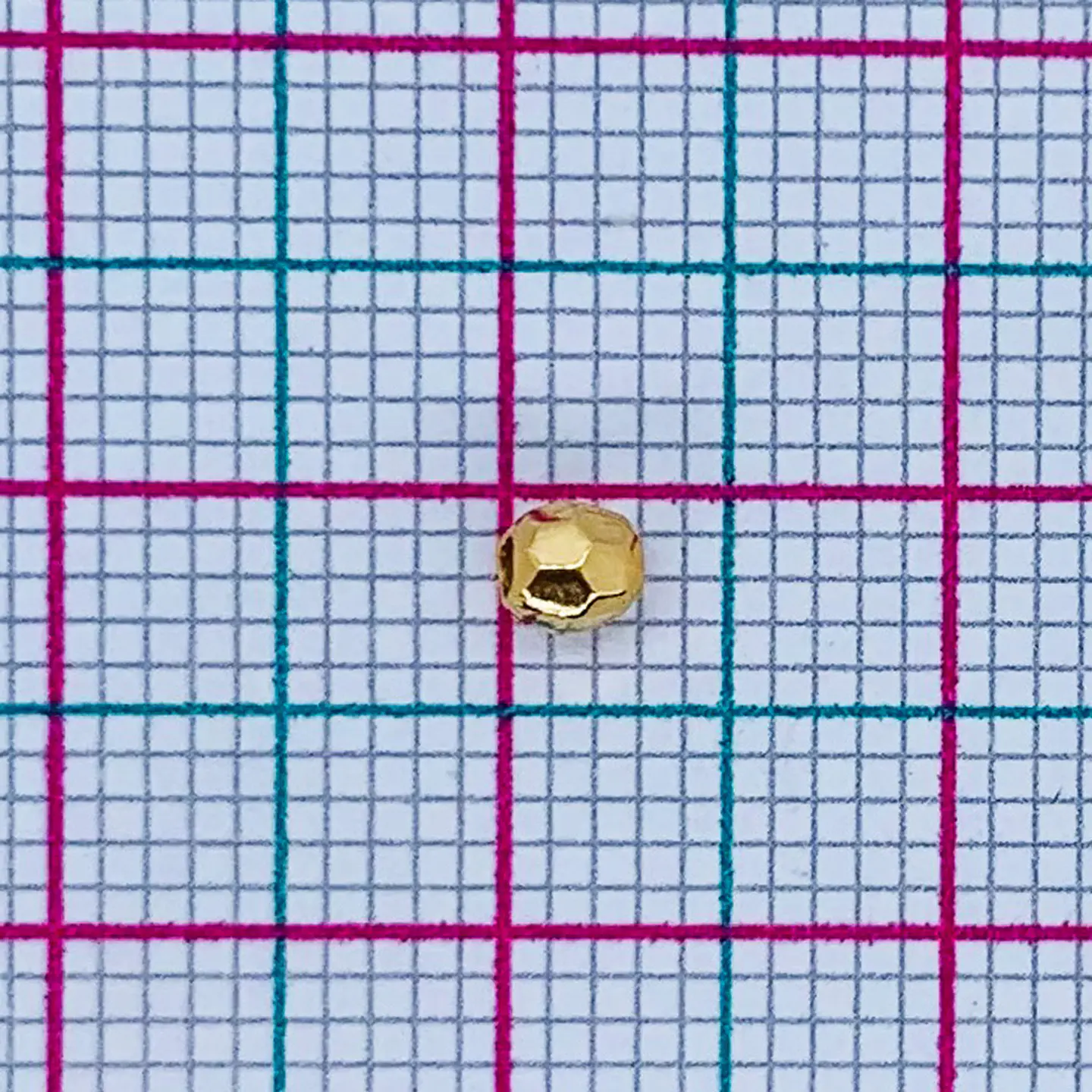 Balin facetado • Baño de oro • 3 mm 2