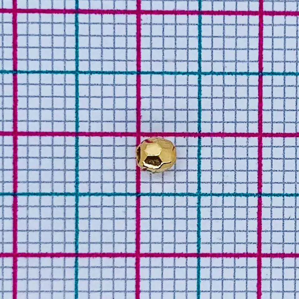 Balin facetado • Baño de oro • 3 mm 2