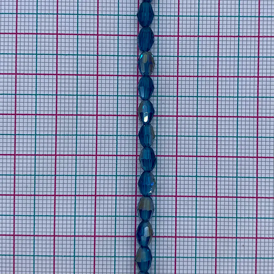 Rombo facetado • Cristal • 5x6 mm 2