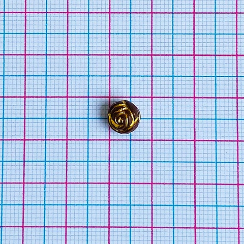 Rosa Mística cafe/dorado • Plástica • 8 mm