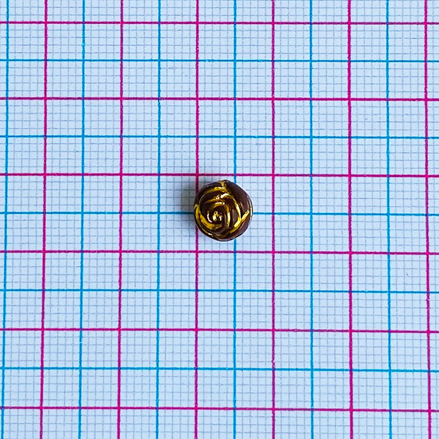 Rosa Mística cafe/dorado • Plástica • 8 mm 2