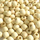 Bola beige • Madera • 9x10 mm - thumbnail 1
