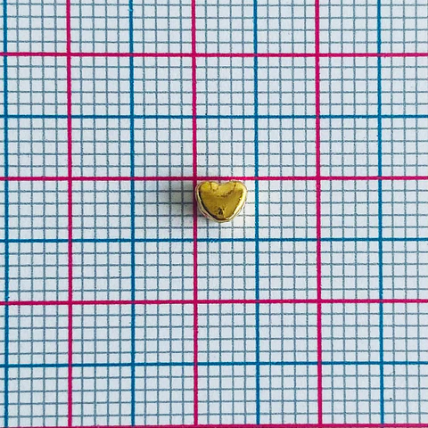 Separador Corazón • Baño de oro • 3x3 mm