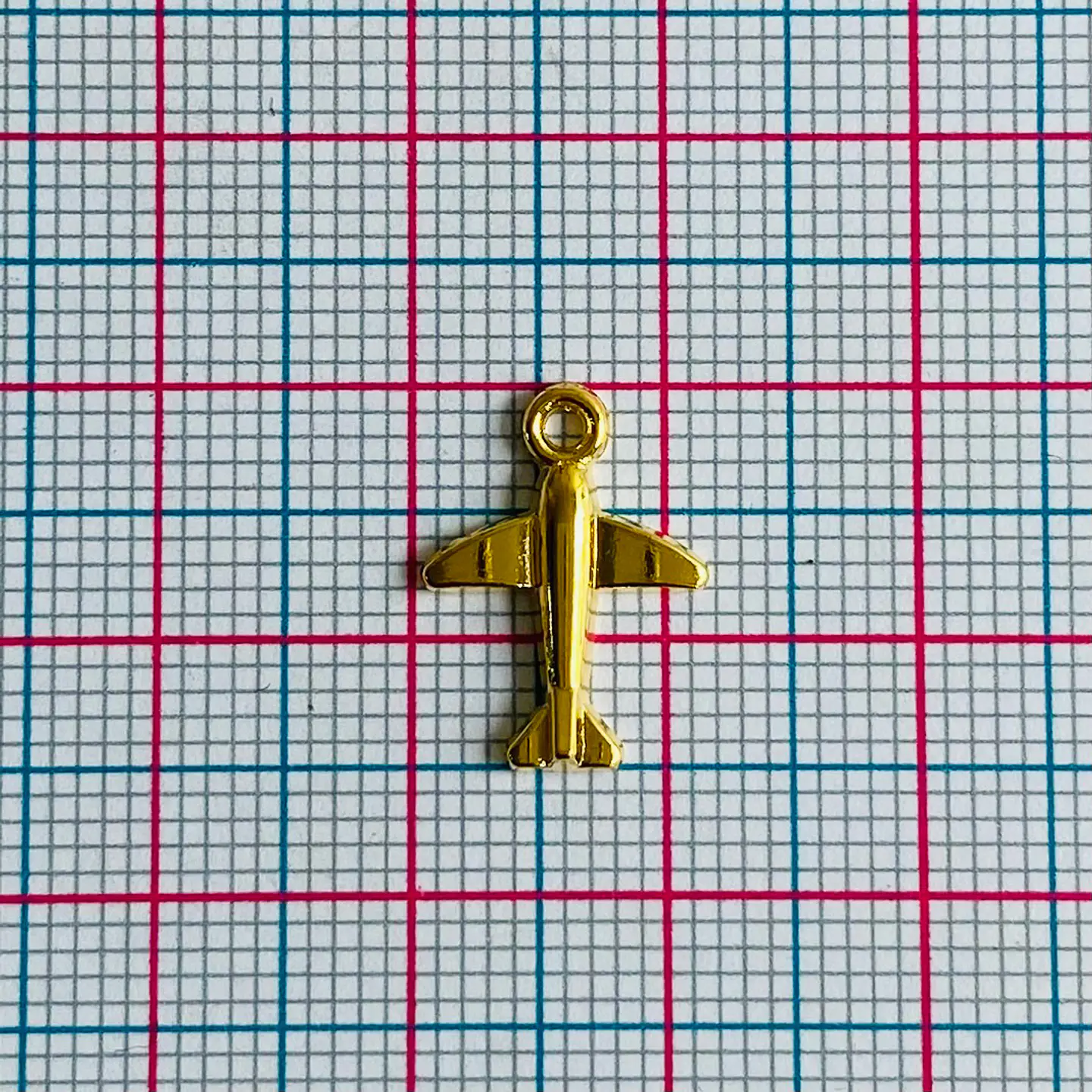 Dije Avión • Baño de oro • 12x15 mm 2