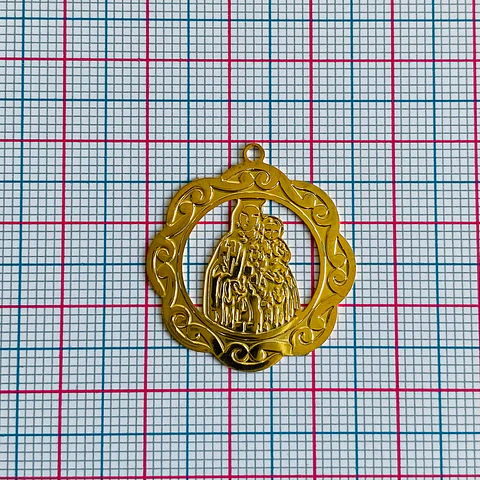 Dije Virgen del Carmen • Baño de Oro • 25x27 mm