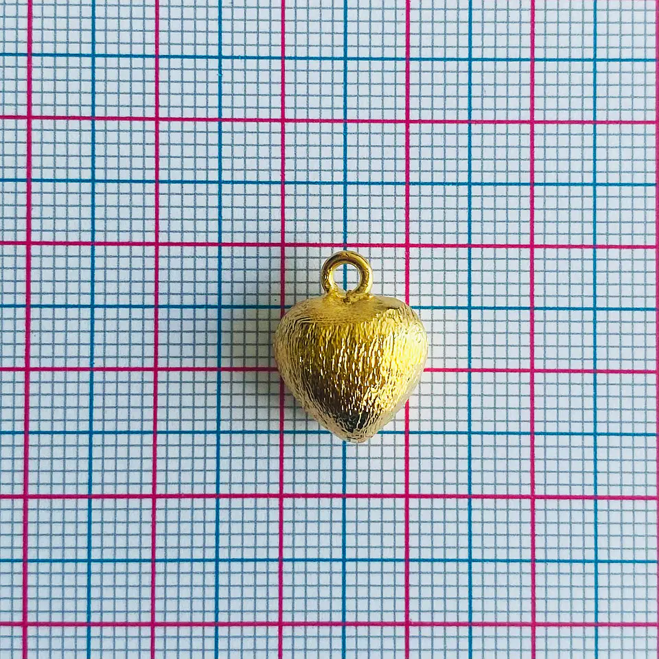 Dije Corazón Burbuja • Baño de Oro • 12x16 mm 2