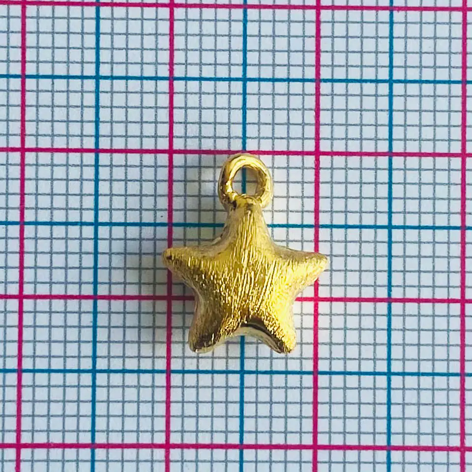 Dije Estrella Burbuja • Baño de Oro • 12x14 mm 2