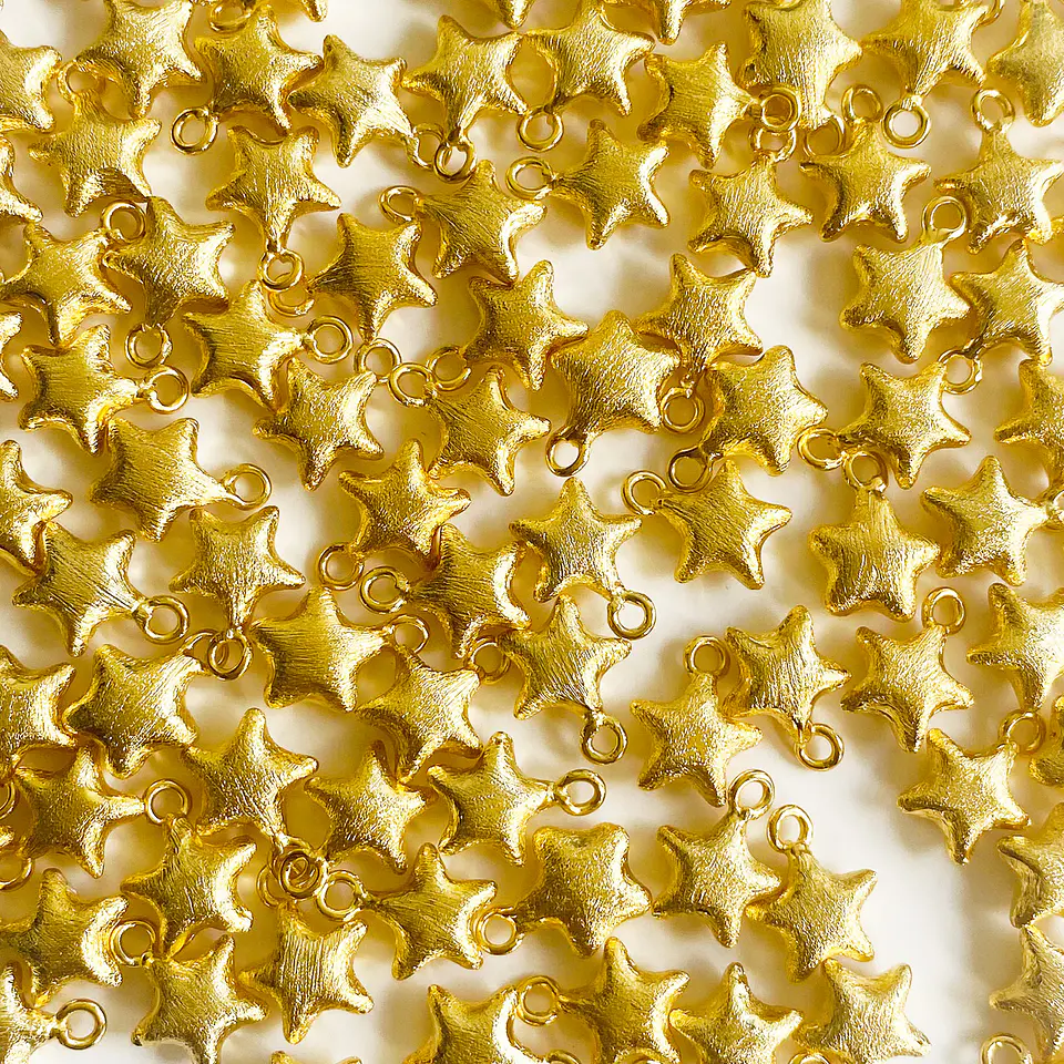 Dije Estrella Burbuja • Baño de Oro • 12x14 mm 1