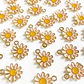 Dije Flor Margarita • Zamak Resina • 12x16 mm - Miniatura 3