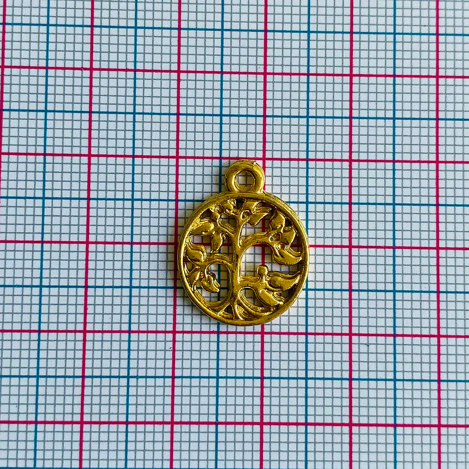 Dije Árbol de la Vida • Baño de Oro • 15x19 mm          2