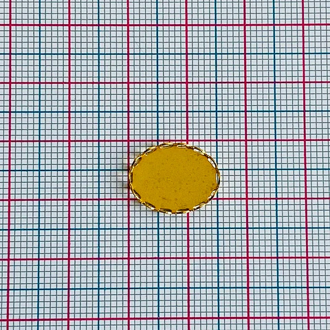 Base Ovalada para Piedras • Baño de Oro • 15x12 mm