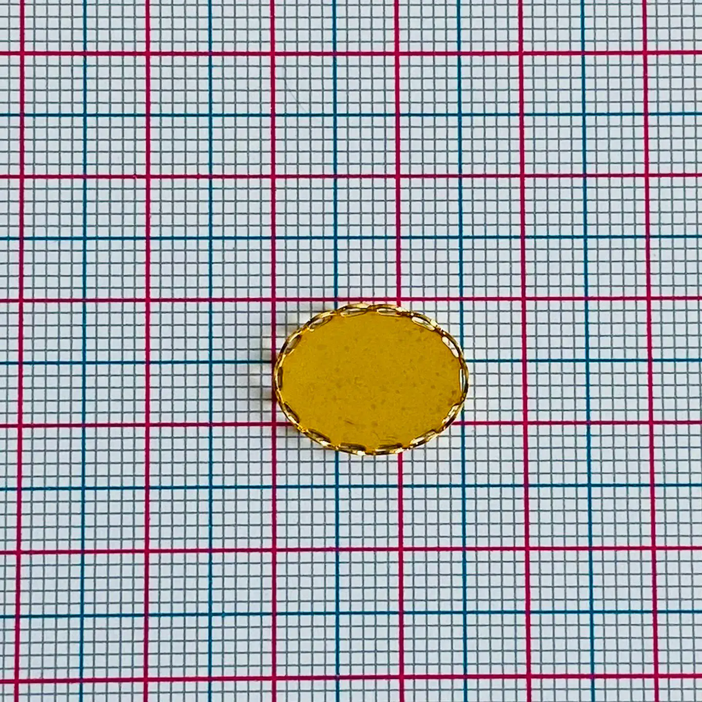 Base Ovalada para Piedras • Baño de Oro • 15x12 mm 2