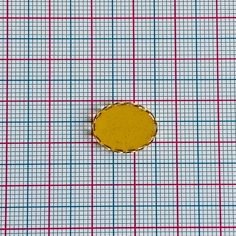 Base Ovalada para Piedras • Baño de Oro • 15x12 mm 2