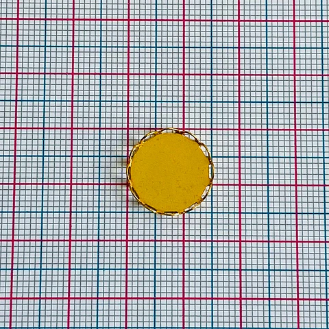Base Redonda para Piedras • Baño de Oro • 15x15 mm