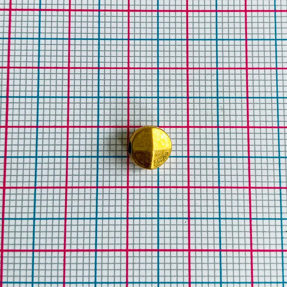 Separador Redondo Semicónico • Baño de Oro • 6x6 mm 2