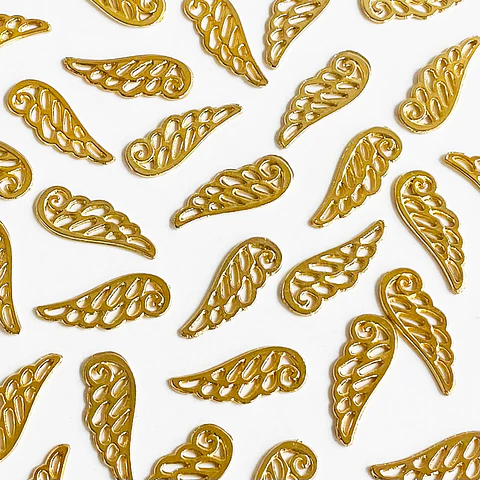 Dije Ala de Ángel • Baño de Oro • 9x24 mm                 