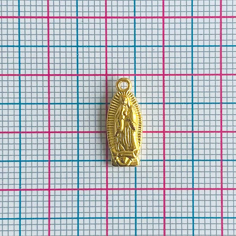 Dije Virgen de Guadalupe • Baño de Oro • 6x15 mm