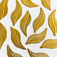 Dije Hoja Grande • Baño de Oro • 25x68 mm - Miniatura 1