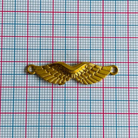 Separador Alas • Baño de Oro • 35x10 mm                                    