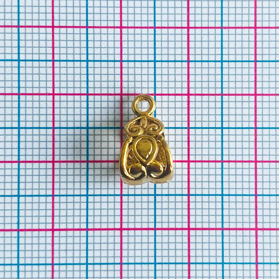Portadije de Campana Labrada • Baño de Oro • 8x13 mm 2