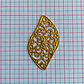 Dije de Hoja de Filigrana • Baño de Oro • 35x60 mm       - Miniatura 2
