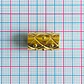 Separador Tubular Rombos • Baño de Oro • 18x10 mm    - Miniatura 2