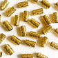 Separador Tubular Rombos • Baño de Oro • 18x10 mm    - Miniatura 1