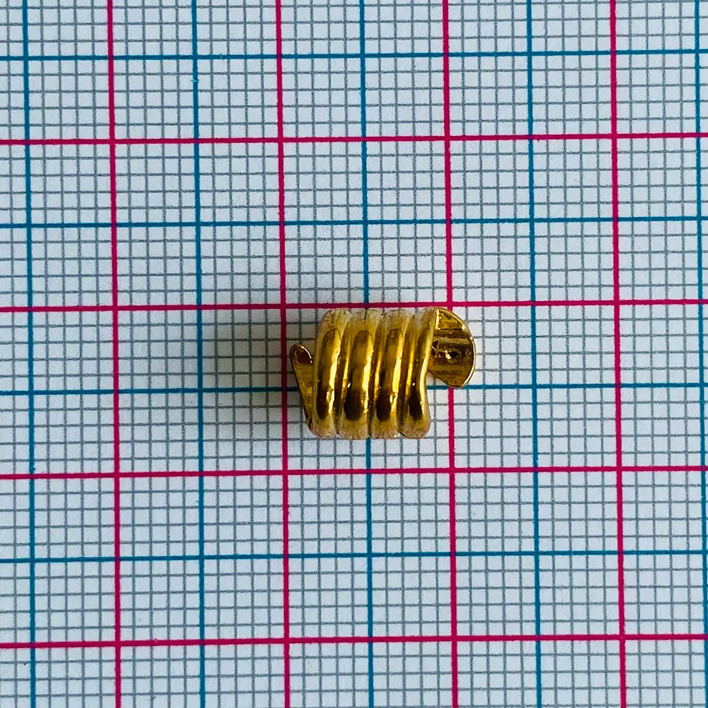 Separador Tubular Espiral • Baño de Oro • 10x8 mm 2