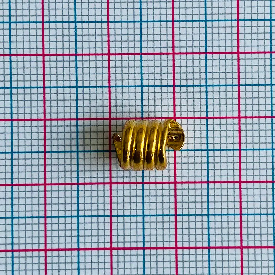 Separador Tubular Espiral • Baño de Oro • 10x8 mm 2