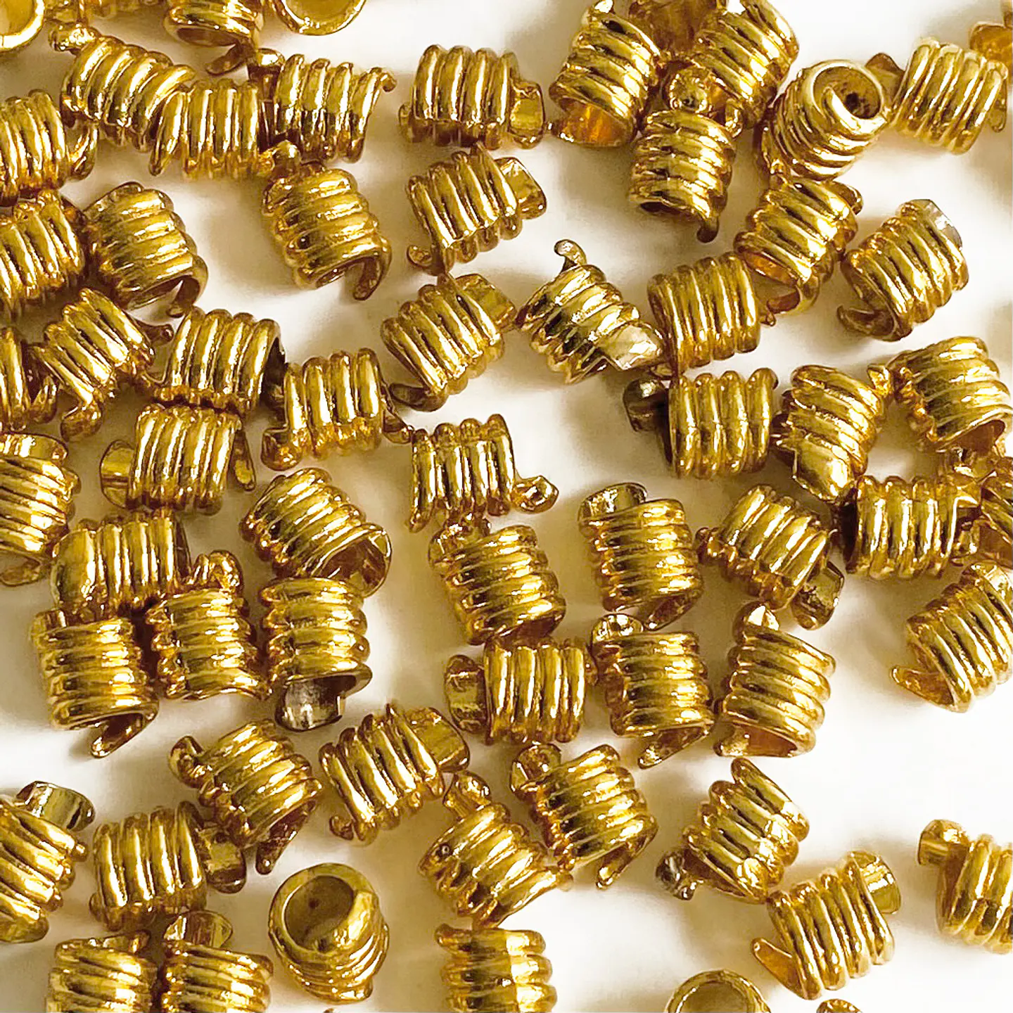 Separador Tubular Espiral • Baño de Oro • 10x8 mm 1