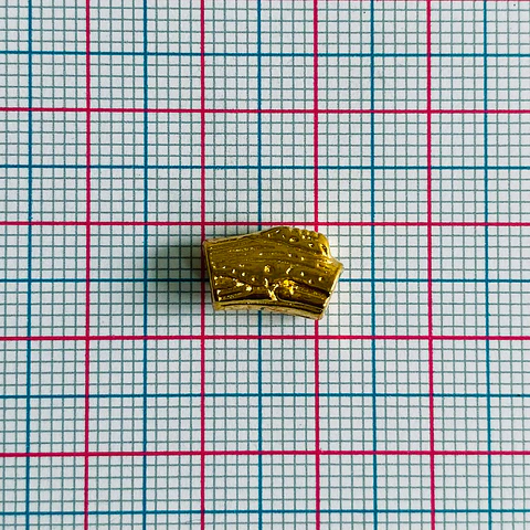 Separador Tubular Tronco • Baño de Oro • 12x8 mm