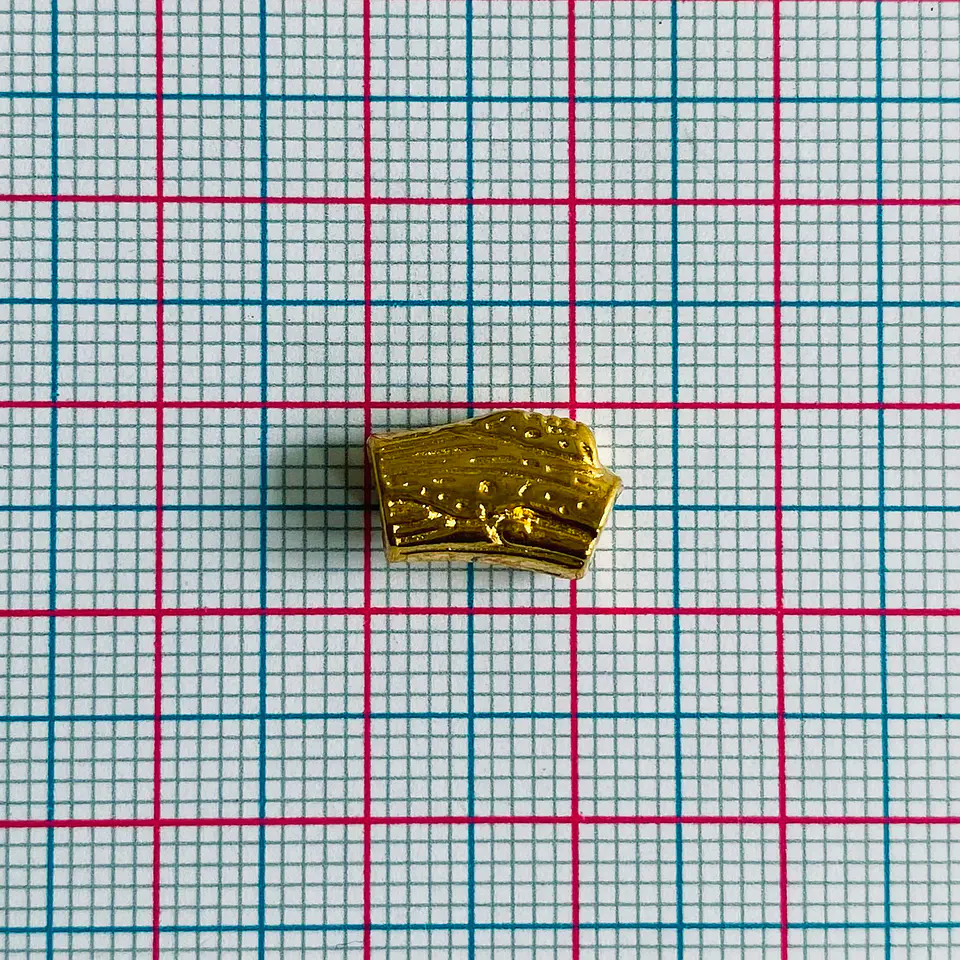 Separador Tubular Tronco • Baño de Oro • 12x8 mm 2