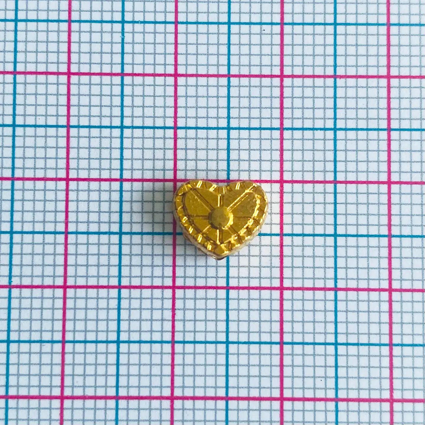Separador Corazón Sol Labrado • Baño de Oro • 8x6 mm 2