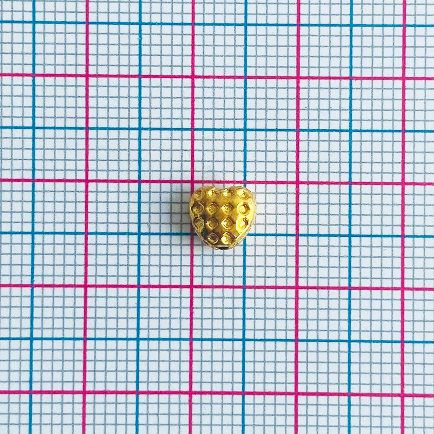 Separador Corazón Panal • Baño de Oro • 6x6 mm 2