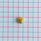 Separador Corazón Panal • Baño de Oro • 6x6 mm - Miniatura 2