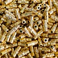 Separador Tubular Alargado • Baño de Oro • 10x3 mm - thumbnail 1