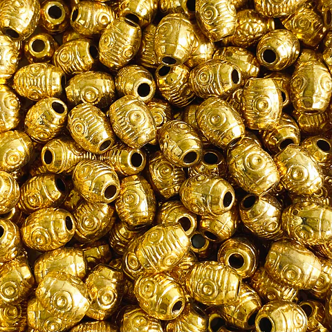 Separador Tubular de Ojos • Baño de Oro • 8x6 mm