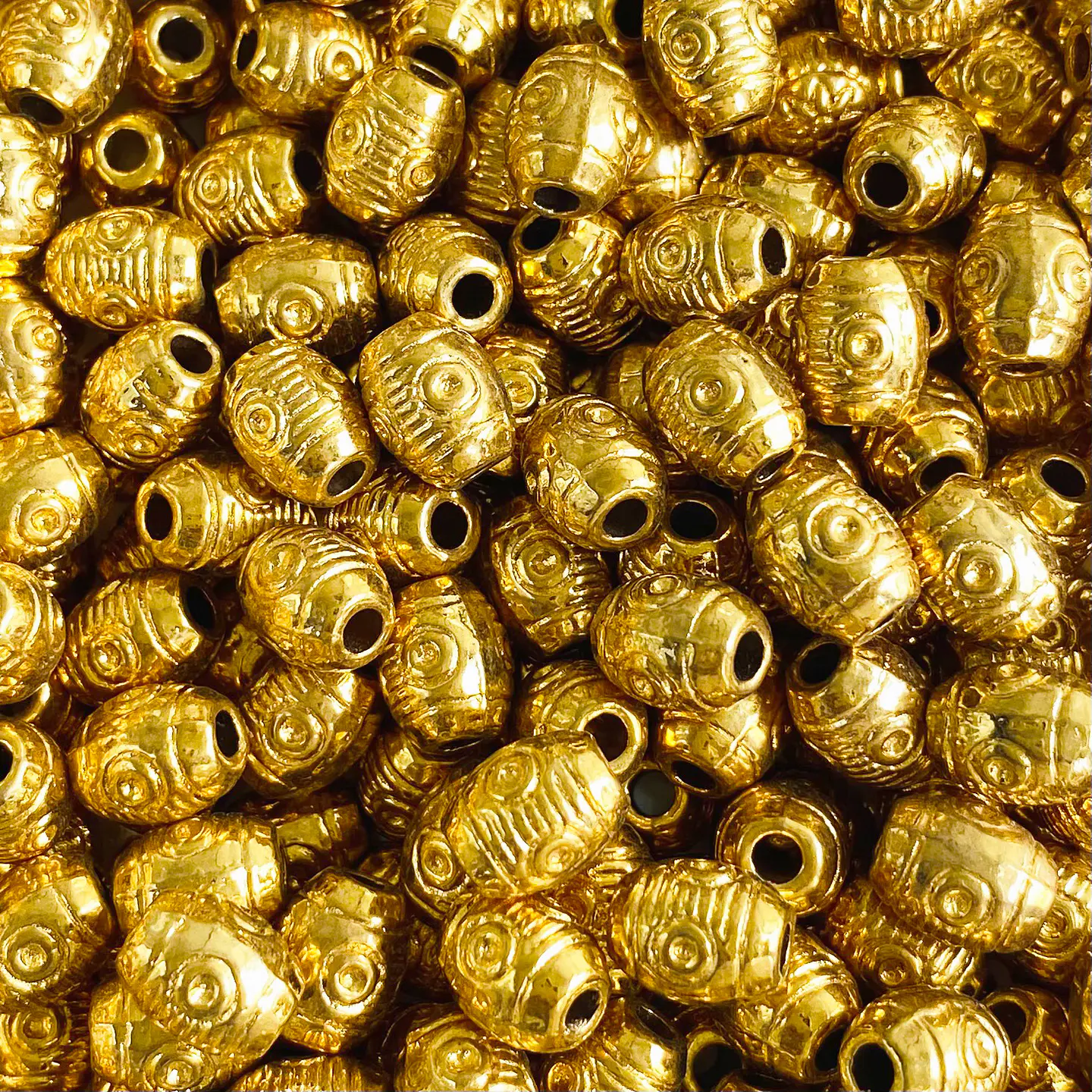 Separador Tubular de Ojos • Baño de Oro • 8x6 mm 1